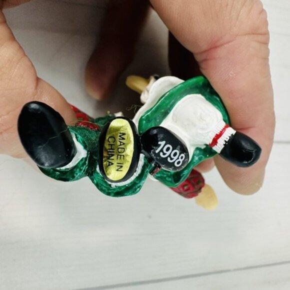 Vintage Raggedy Ann & Andy Dancing Christmas Tree Ornament 1998 Green & Red - Picture 8 of 9